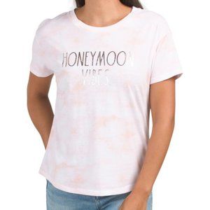Rae Dunn Tie-Dye Honeymoon Vibes T-Shirt (NWT)